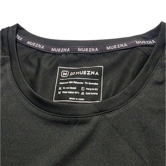 Muezna Men's T-Shirt Quick-Dry Workout Running Breathable Cool Performance Sz M - Picture 6 of 7